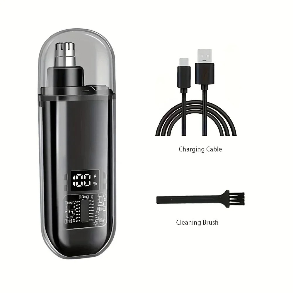 Men'S Grooming Nose Hair Trimmer - 電動ミニ鼻毛耳毛トリマー コンパクト ポータブル USB C急速充電式 充電式