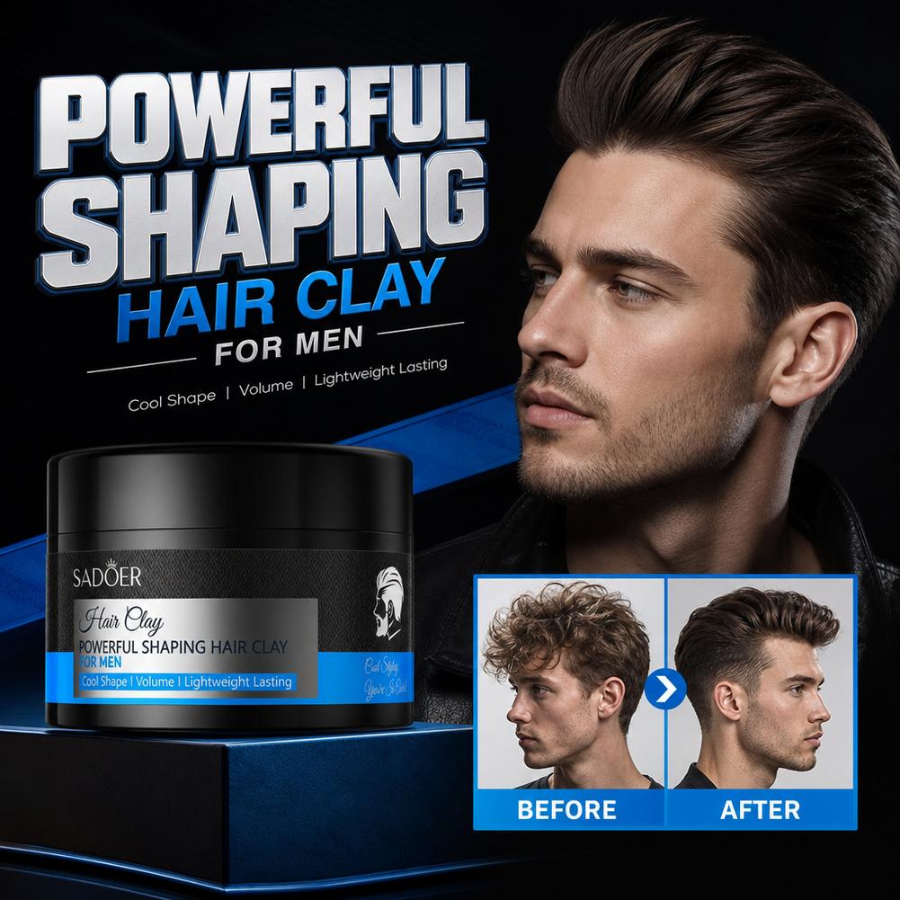Men'S Grooming & Health Made Simple - マットヘアスタイリングクレイ強力ホールド非脂っこいヘアワックスポマード長持ちテクスチャークリーム男性用デイリーグルーミング