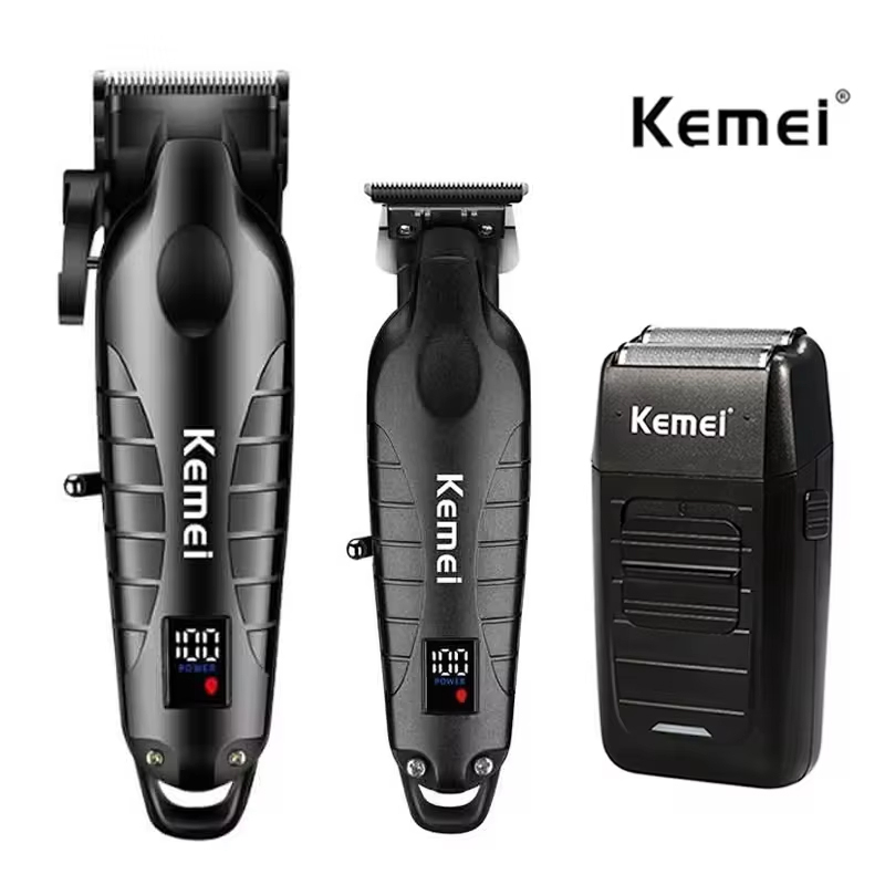 Men'S Grooming Set - Kemei バリカンキット 男性用 電気シェーバー ヘアトリマー プロ用カット機