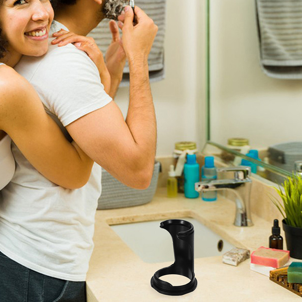Men'S Grooming & Health Made Simple - 2個入りプラスチック製シェービングブラシホルダー、男性用ポータブル髭剃りツールオーガナイザー、デスクトップ用カミソリスタンド、省スペースシェービングブラシ