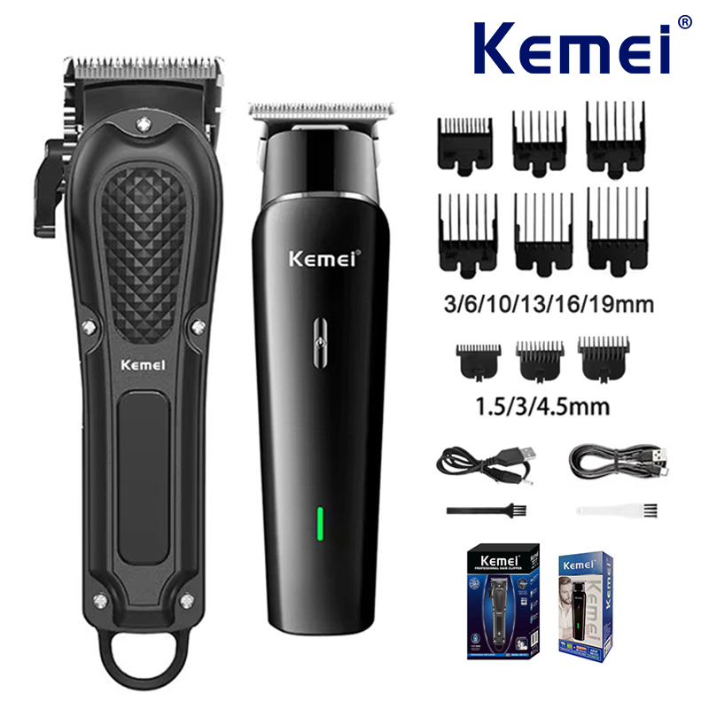 Men'S Grooming Set - Kemei 電気バリカンセット UBS 充電式ひげトリマー男性用強力な電気バリカントリミングツール KM-1071、1115、キット