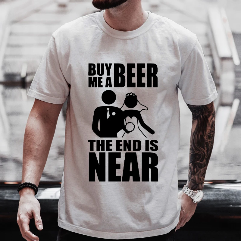 Men'S Grooming Near Me - 男性と女性のための半袖Tシャツ,ビールを購入するTシャツ,シルクの近く,花嫁,独身パーティー,結婚式,ストリートウェア,夏
