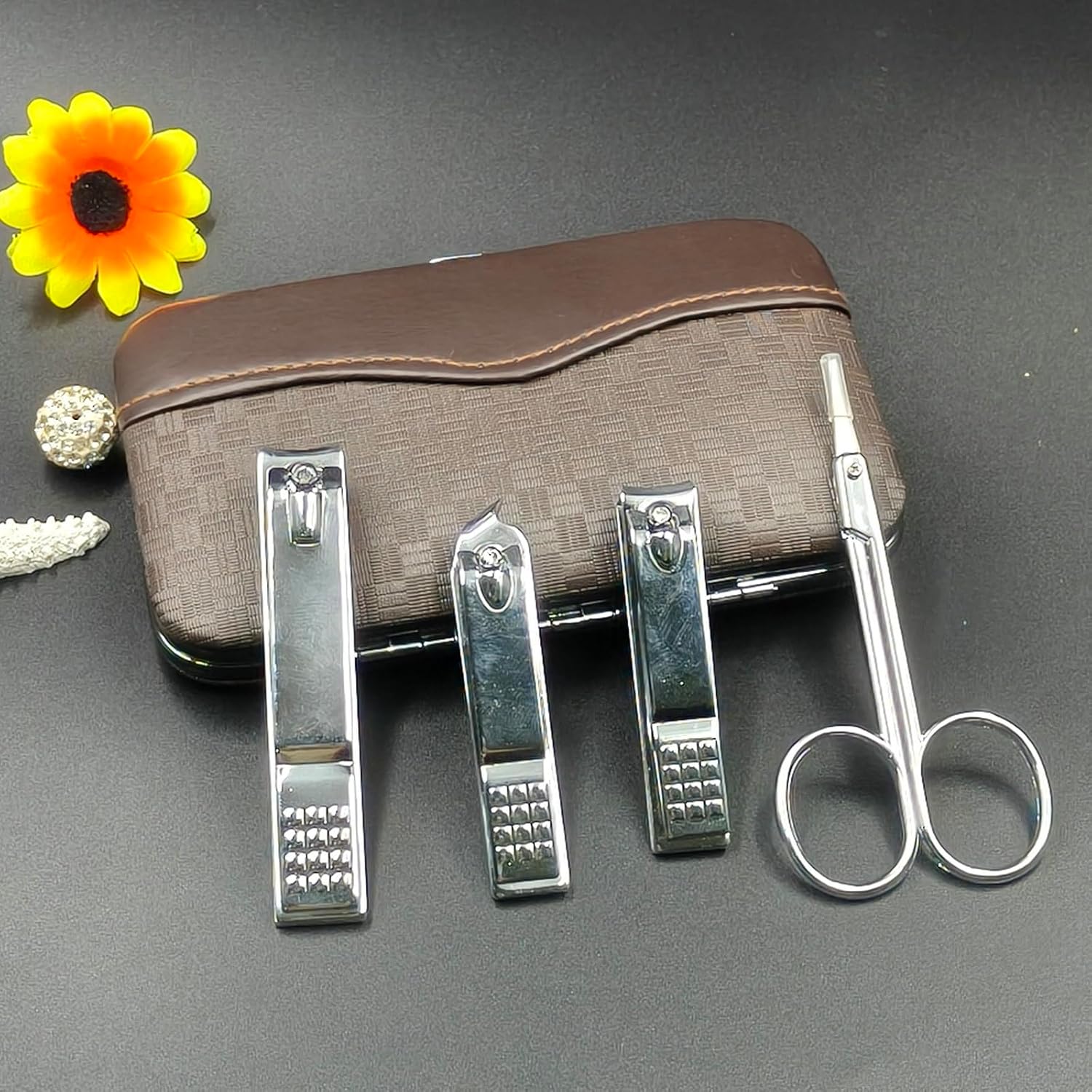 男性と女性のためのマニキュアセット、プロ用ネイルクリッパーキ - Mens Grooming Kit Case のレビューと価格