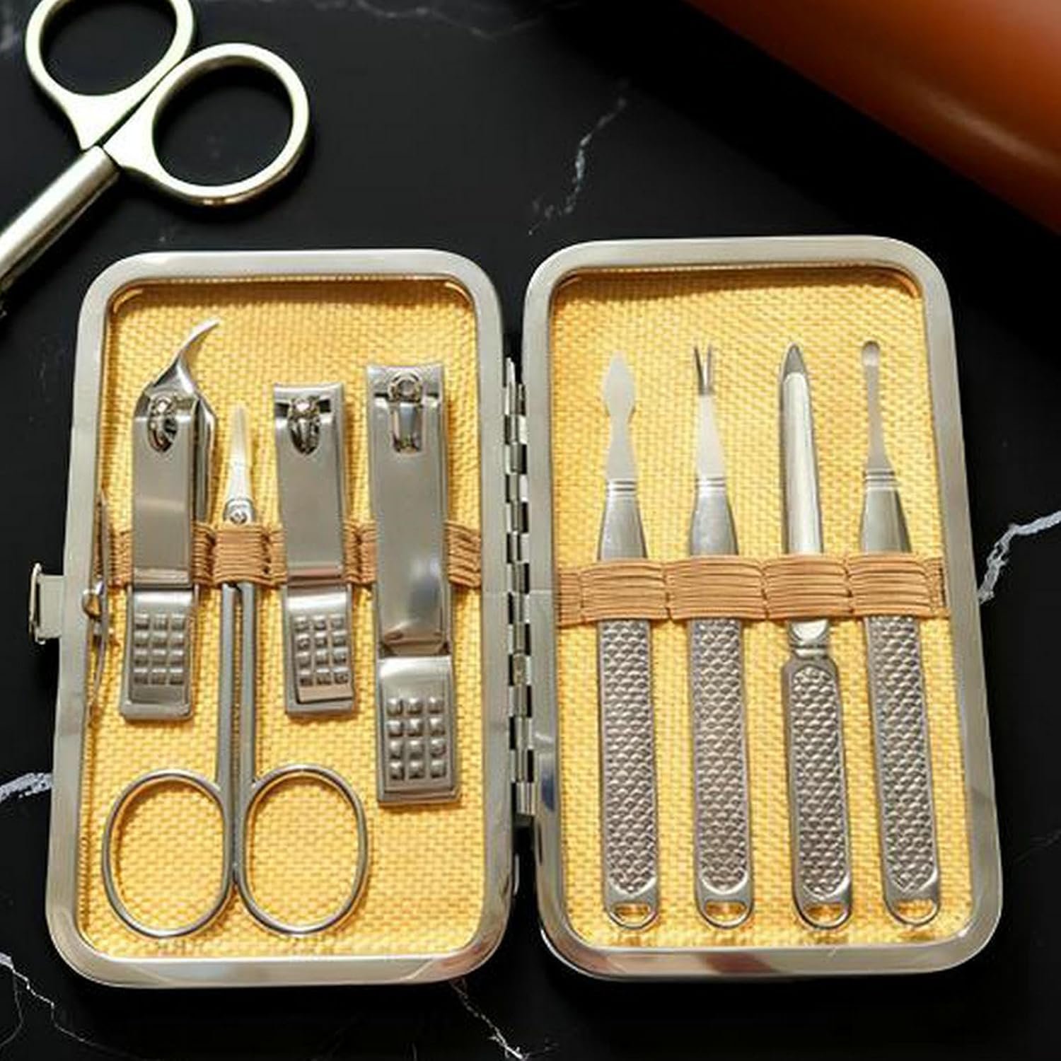 男性と女性のためのマニキュアセット、プロ用ネイルクリッパーキ - Mens Grooming Kit Case のレビューと価格