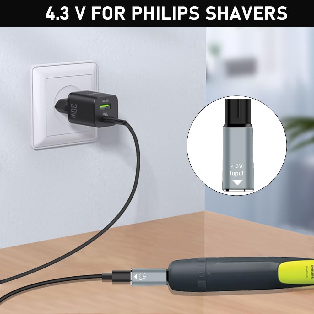 4.3V Type-C シェーバーアダプター充電器コンバータ - Men'S Grooming Trimmer のレビューと価格