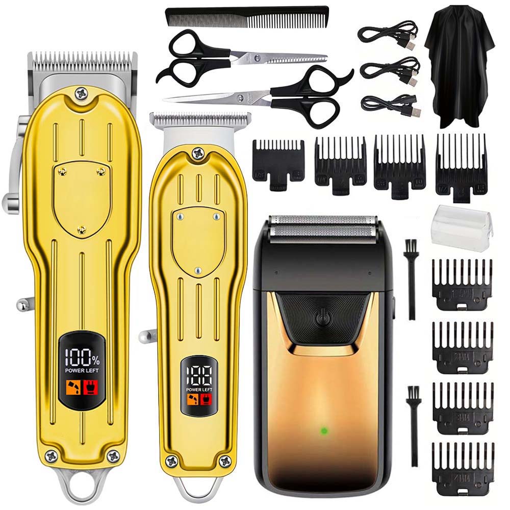 LCDディスプレイ付きプロフェッショナルヘアクリッパーセット - Men'S Grooming Set のレビューと価格