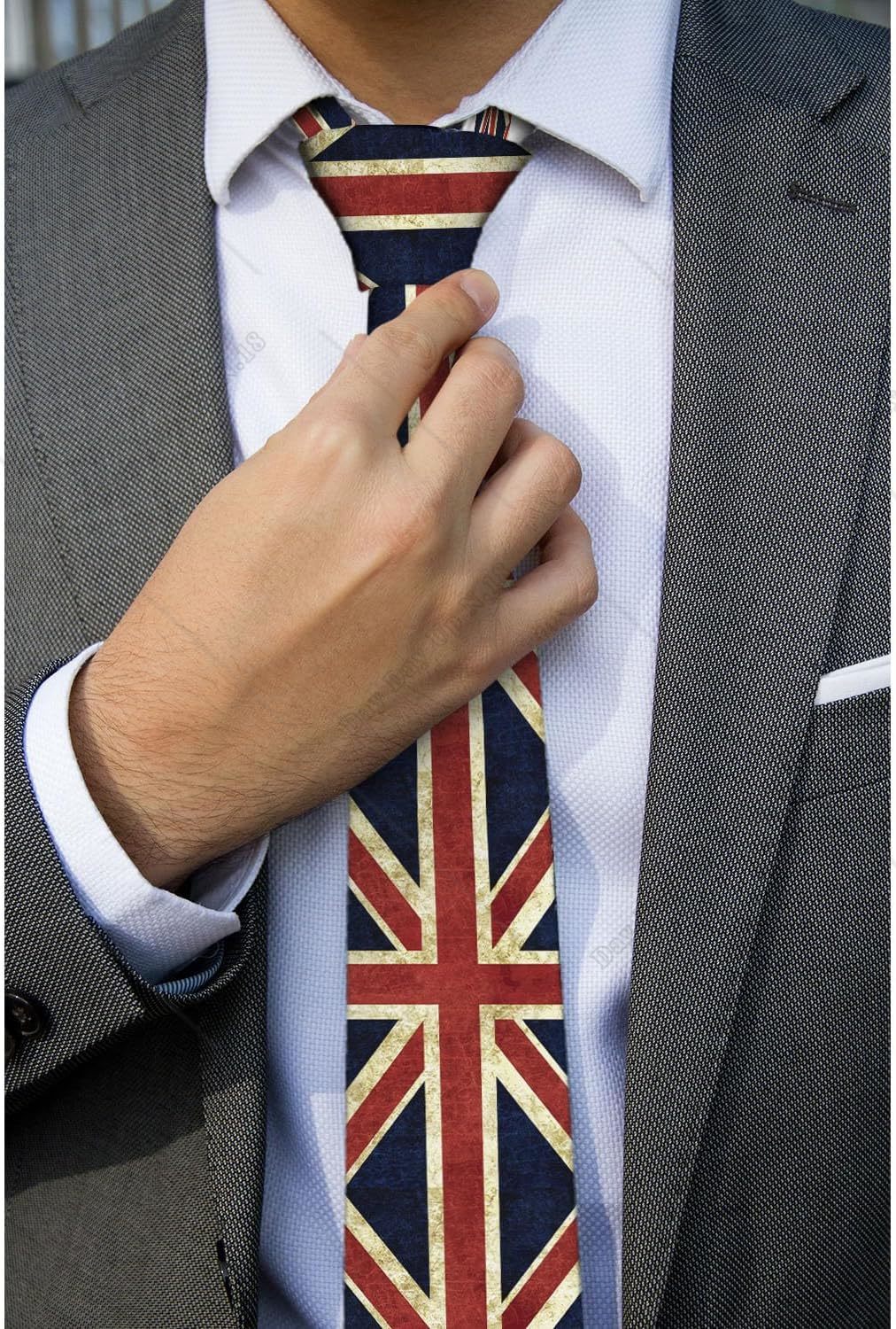 男性のための英国旗の正式なビジネスネクタイ、花婿の花婿付け添 - Men'S Grooming Uk のレビューと価格