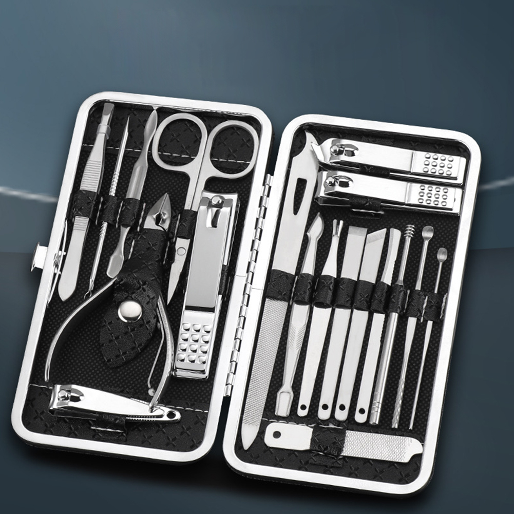 19点入り爪切りセット ステンレス製 プロフェッショナルグル - Mens Grooming Kit Case のレビューと価格