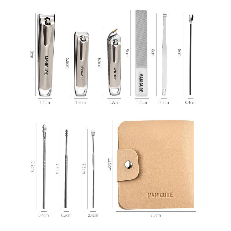 マニキュアペディキュアキット 10点セット プロ仕様ネイルク - Mens Grooming Kit Case のレビューと価格