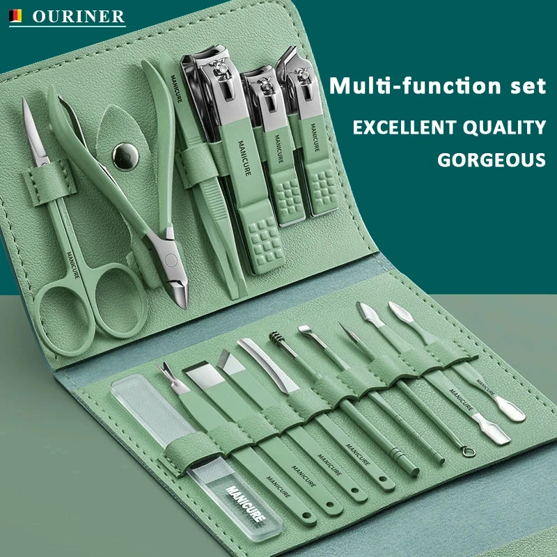 16 in 1プロフェッショナルマニキュアペディキュアセット - Mens Grooming Kit Case のレビューと価格